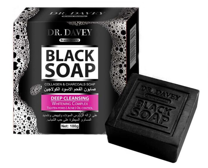 Original Dr Davey Black Soap Collagen & Charcoal - Image 1
