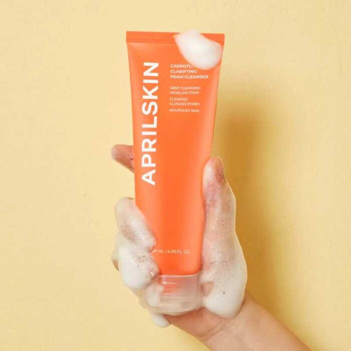 APRILSKIN REAL CARROTENE ACNE FOAM CLEANSER 120g - Image 1