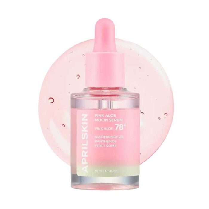 April Skin PINK ALOE MUCIN SERUM_30ML - Image 1