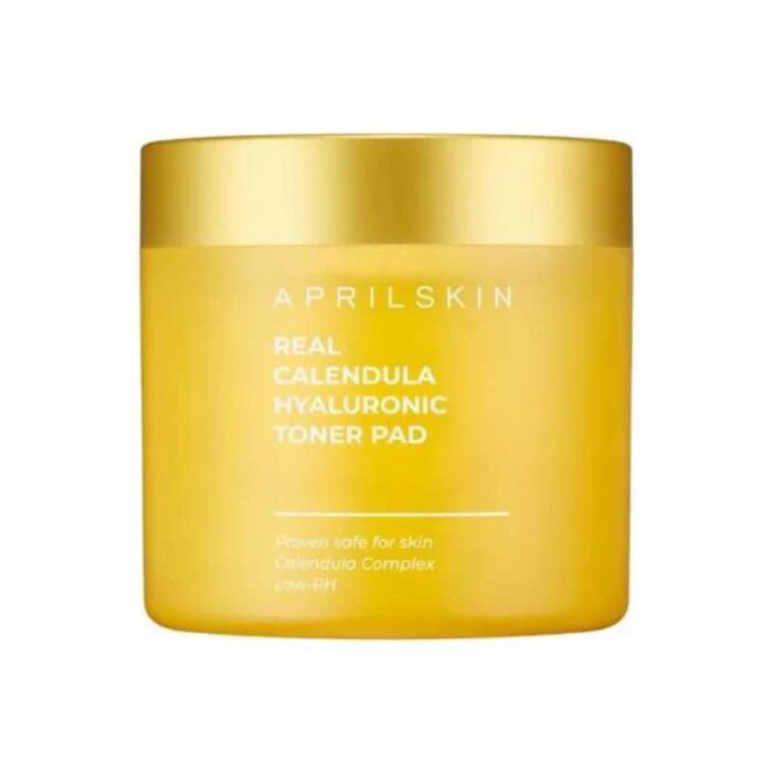 April Skin REAL CALENDULA HYALURONIC TONER PAD (60pcs) - Image 1