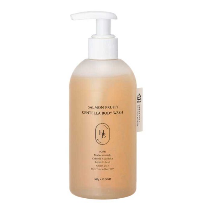 HEVEBLUE Salmon Fruity Centella Body Wash (300ml) - Image 1