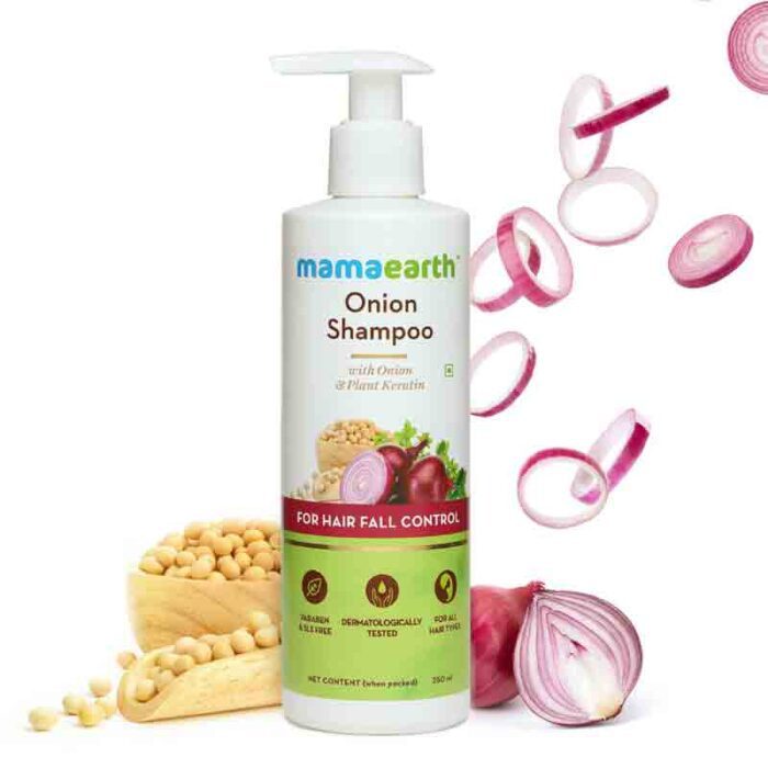 Mamaeath Onion Shampoo for Hair Fall Control – 250ml - Image 1