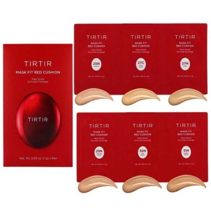 TirTir Mask Fit Red Cushion 6 Shade Trial Kit (25N, 27C, 27N, 29N, 30N, 31N)