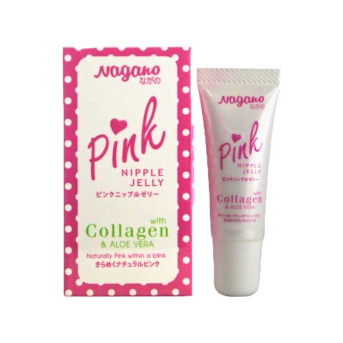 Nagano Pink Jelly Lips Nipples Vitamin E Collagen Aloe Vera Whitening Tint-10gm - Image 1