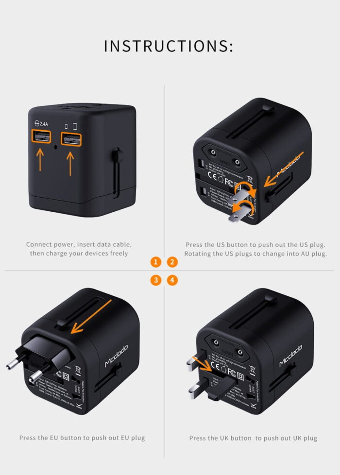 Mcdodo CP-4380 Travel Adapter - Image 2