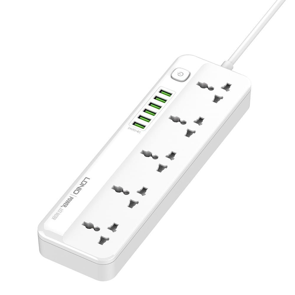 Hc82591b12eaf4ebcb56f46234135cf1.jpg LDNIO SC5614 Power Strip 5 AC Outlets and 6 USB Ports - Image 1