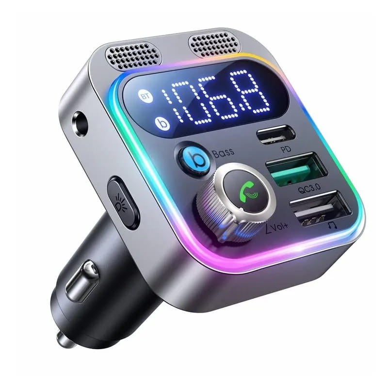joyroom-jr-cl16-48w-car-charger.jpg JR-CL16 48W Car Charger MP3 Bluetooth transmitter - Image 1