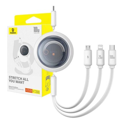 Baseus Cable Retractable Free2Draw Series Type-c To Type-c 100W Three in One Cable 1.1M