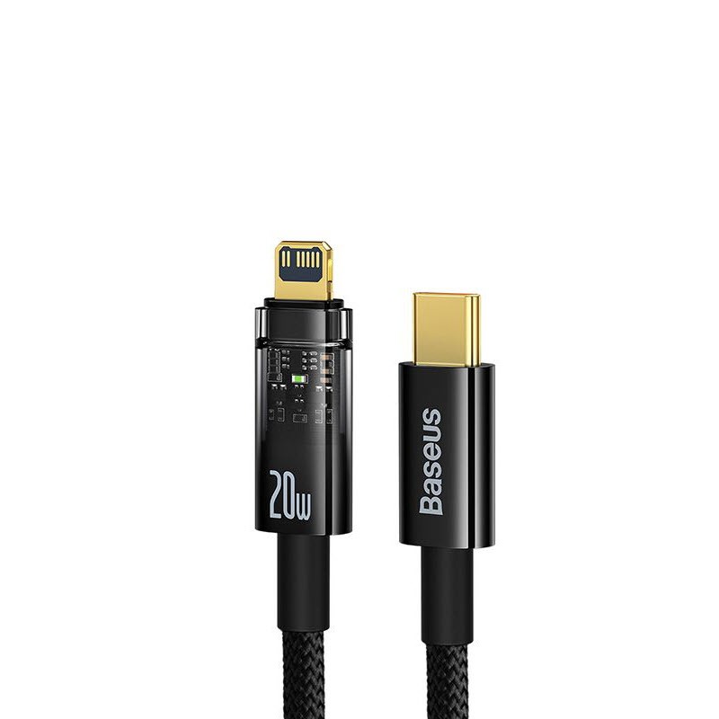 Baseus-Explorer-Series-20W-Type.jpg Baseus 20W Explorer Series Auto Power-Off Type-C to iPhone Fast Charging Data Cable - Image 1