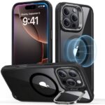 ESR HaloLock Classic Hybrid Case (Camera Control, Stash Stand), Compatible with iPhone 16 Series Clear - Image 2