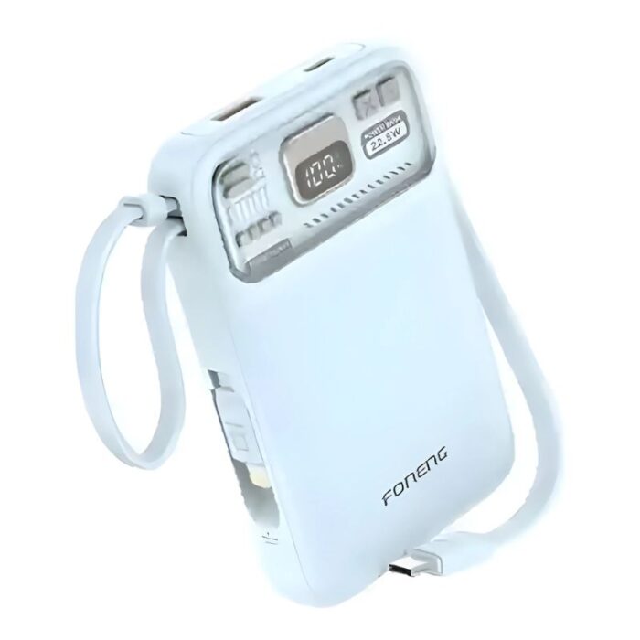 Foneng PX112 10000mAh MagSafe Power Bank with 2 Built-in Cables 22.5W - Image 3