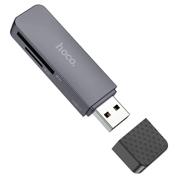 Hoco-HB45-Spirit-2-in-1-USB-Type-C-2.0-Card-Reader.jpg Hoco HB45 Spirit 2-in-1 USB & Type-C 2.0 Card Reader - Image 1