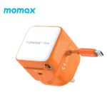 MOMAX 1-Charge+ 1-Port GaN Charger With Built-In USB-C Cable 35W - Image 2