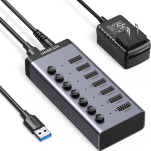Ugreen CM481 (90307) USB Male to 7 USB Female Black USB HUB