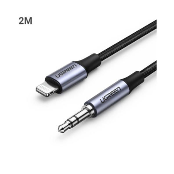 Ugreen-US315-70862-Lightning-to-3.5mm-Audio-Cable-2M.jpg Ugreen US315 (70862) Lightning to 3.5mm Audio Cable – 2M - Image 1