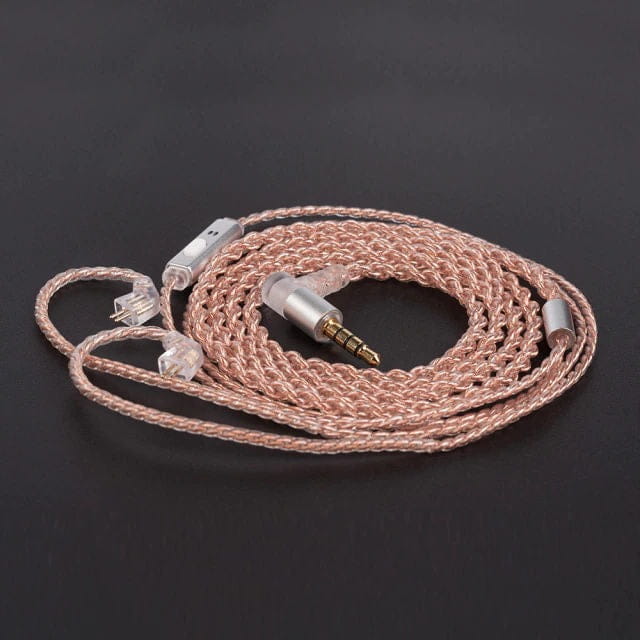 kbear-4-core-copper-earphone-cab.jpg KBEAR 4 Core Silver Plated Copper Cable with Mic - Image 1