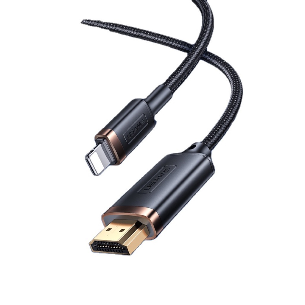 usams-lightning-to-hdmi-hd-video.jpg USAMS US-SJ509 U70 Lightning to HDMI HD Video Cable 2m - Image 1