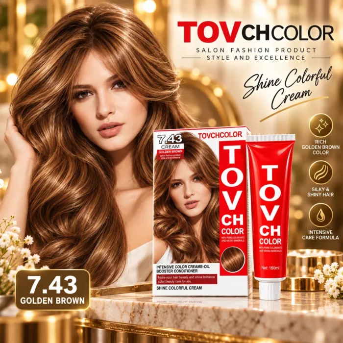 Tov Ch Golden Brown Hair Color 7.43