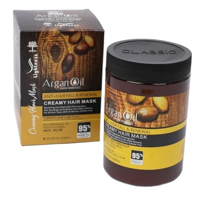 Argan-Oil-Anti-Hair-Fall-Renewal-Creamy-Hair-Mask-500ml.jpg Argan Oil Anti Hair Fall & Renewal Creamy Hair Mask 500ml - Image 1