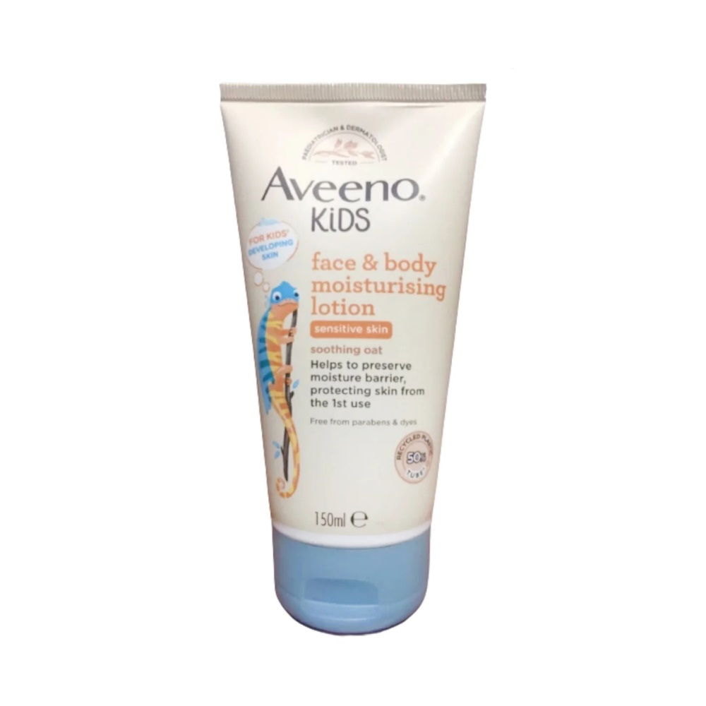 Aveeno-Kids-Face-Body-Moisturising-Lotion-for-Sensitive-Skin-150.jpg Aveeno Kids Face & Body Moisturising Lotion for Sensitive Skin 150ml - Image 1