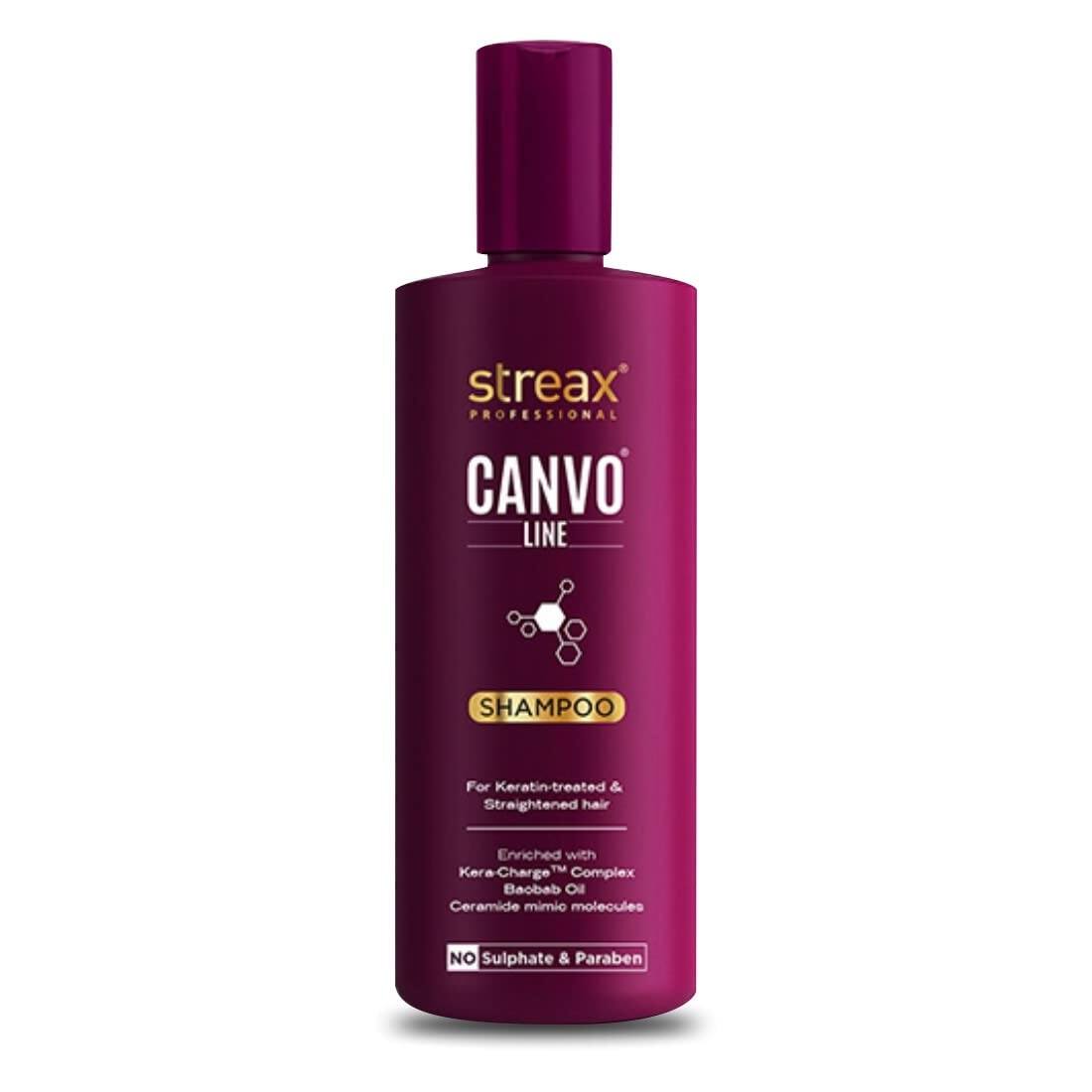 Streax-Professional-Canvo-Line-Shampoo-for-Keratin-Treated-Straightened-Hair-300ml.jpg Streax Professional Canvo Line Shampoo for Keratin Treated & Straightened Hair 300ml - Image 1
